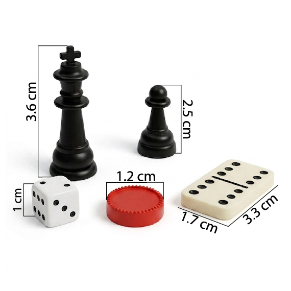 Backgammon / Chess / Dominoes / Playing Cards 24 cm