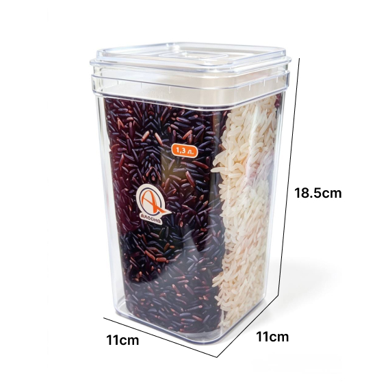Dry food jar with lid 1,3 l