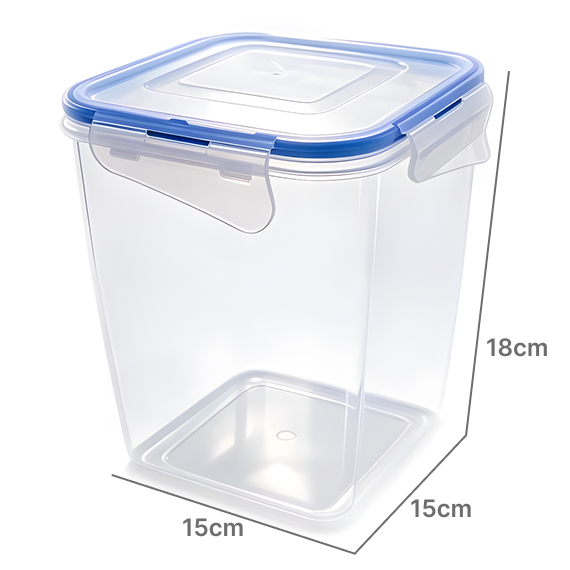 Контейнер для продуктов с крышкой 15x15x18 см/2 л