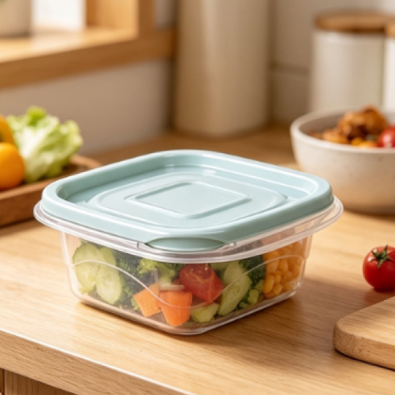 Контейнер для продуктов с крышкой 16x16x8 см/ 1 л, Փիրուզ