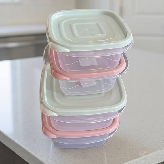 Контейнер для продуктов с крышкой 16x16x8 см/ 1 л, Փիրուզ